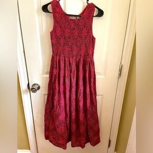 Jane Ashley Womens Size S Sleeveless  Multicolor Print Smocked Tank Dress